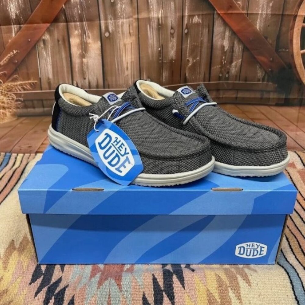 Men's Hey Dude Wally H2O Mesh Black Shoes Size 8